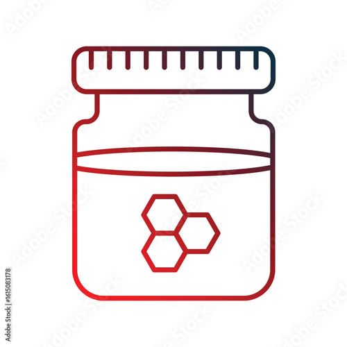 honey gradient outline icon with white background vector stock illustration