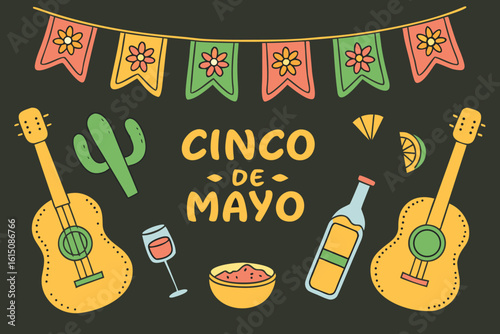 vector illustration of a cinco de mayo