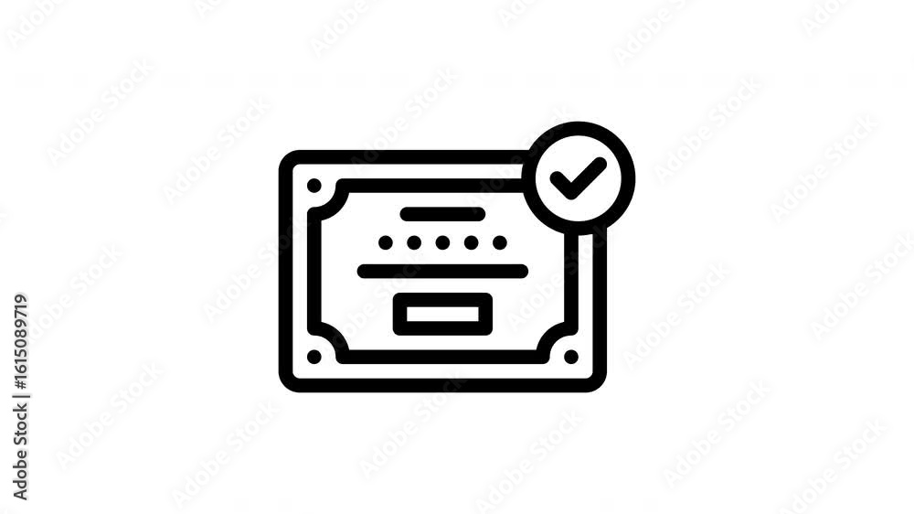 certificate minimalist stroke animation certificate minimalist stroke animation