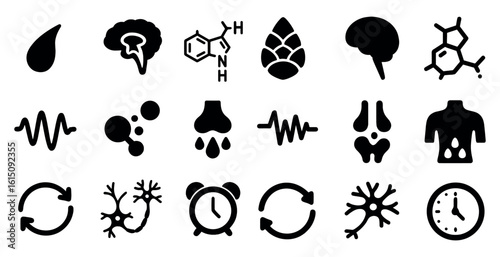 set of silhouettes of plants