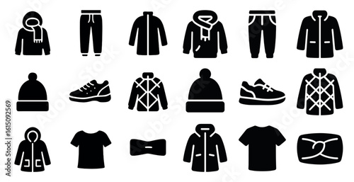 set of clothes icons