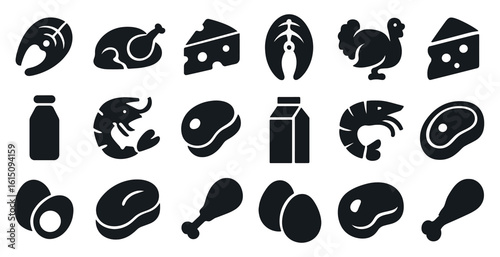 black and white icons