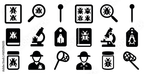 set of silhouettes of people