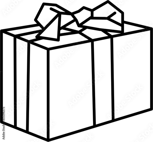 gift box vector surprise reward prize logo icon simple ui button lineart