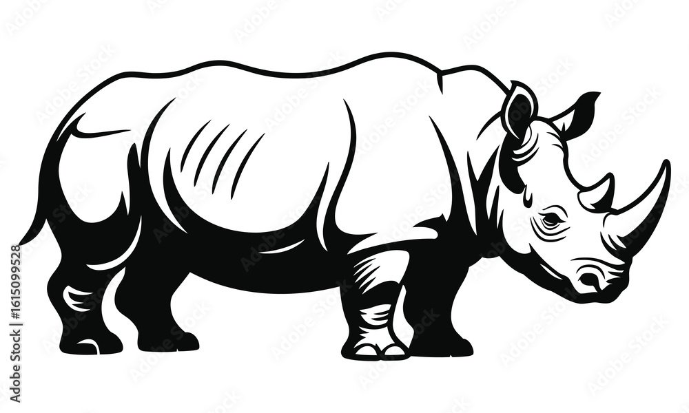 Fototapeta premium rhino vector illustration