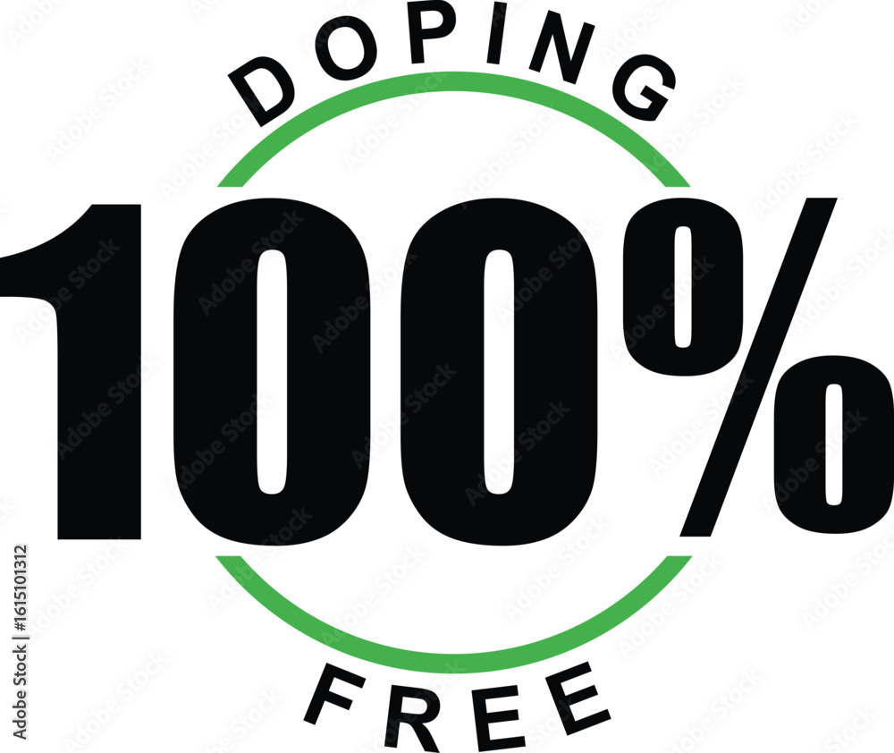 Fototapeta premium Doping Free Label – Anti-Doping Logo for Supplements and Sports Packaging