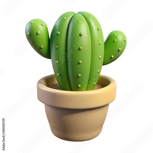 3D Cactus Plant Icon