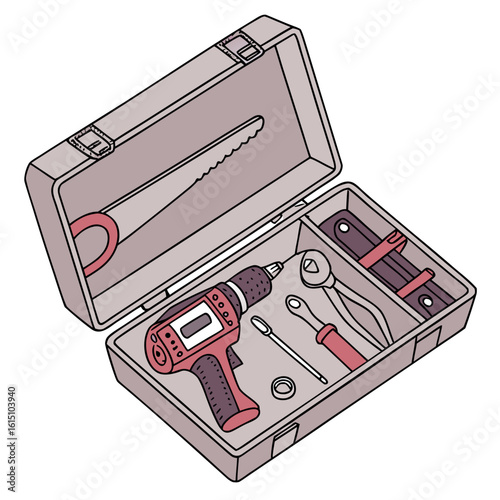 vector illustration of a suitcase with money