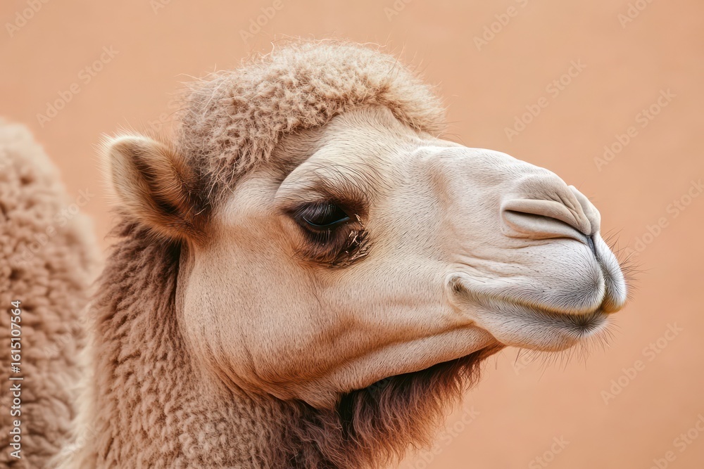 Fototapeta premium Sleepy Bactrian camel with two humps