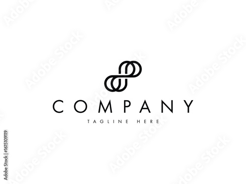 abstract modern infinity logo design