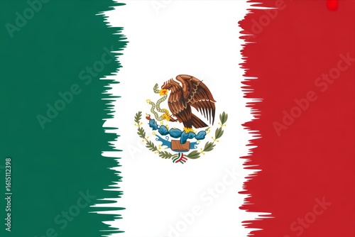 Mexican flag with eagle emblem mexico national symbol