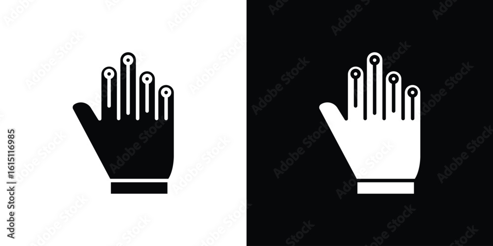 Fototapeta premium Wired gloves icon, vector flat icon. Flat illustration.