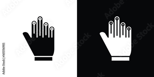 Wired gloves icon, vector flat icon. Flat illustration.
