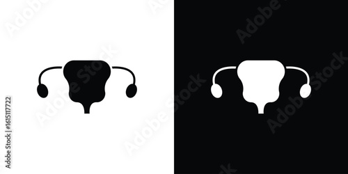 Uterus icon, vector flat icon. Flat illustration.
