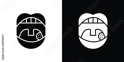 Tonsil icon, vector flat icon. Flat illustration.