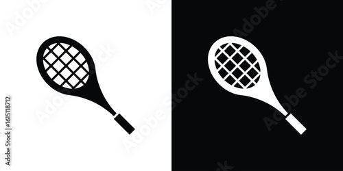 Tennis racket icon, vector flat icon. Flat illustration.