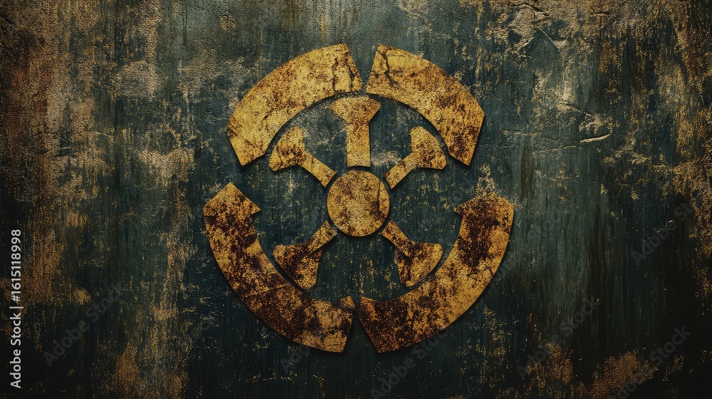 Fototapeta premium warning growing biohazard symbol
