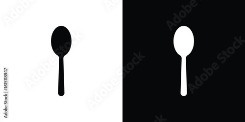 Tablespoon icon, vector flat icon. Flat illustration.