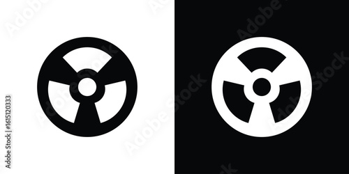 Radioactive icon, vector flat icon. Flat illustration.
