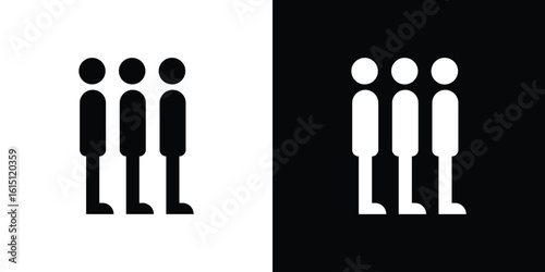 Queue icon, vector flat icon. Flat illustration.