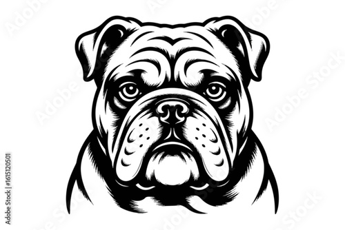 Bulldog Face Outline animal canine