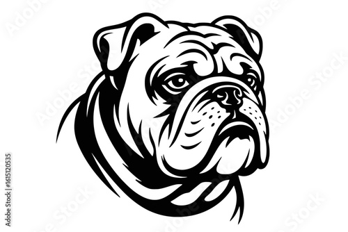 Bulldog Head Silhouette animal canine