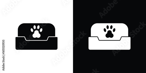 Pet bed icon, vector flat icon. Flat illustration.