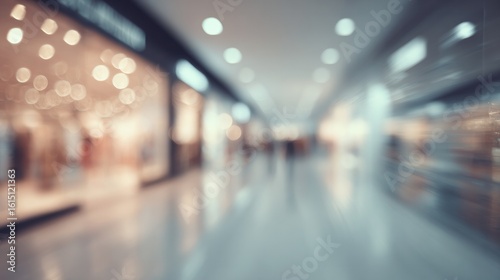 Wallpaper Mural Abstract blurred shopping mall corridor with bokeh lights Torontodigital.ca