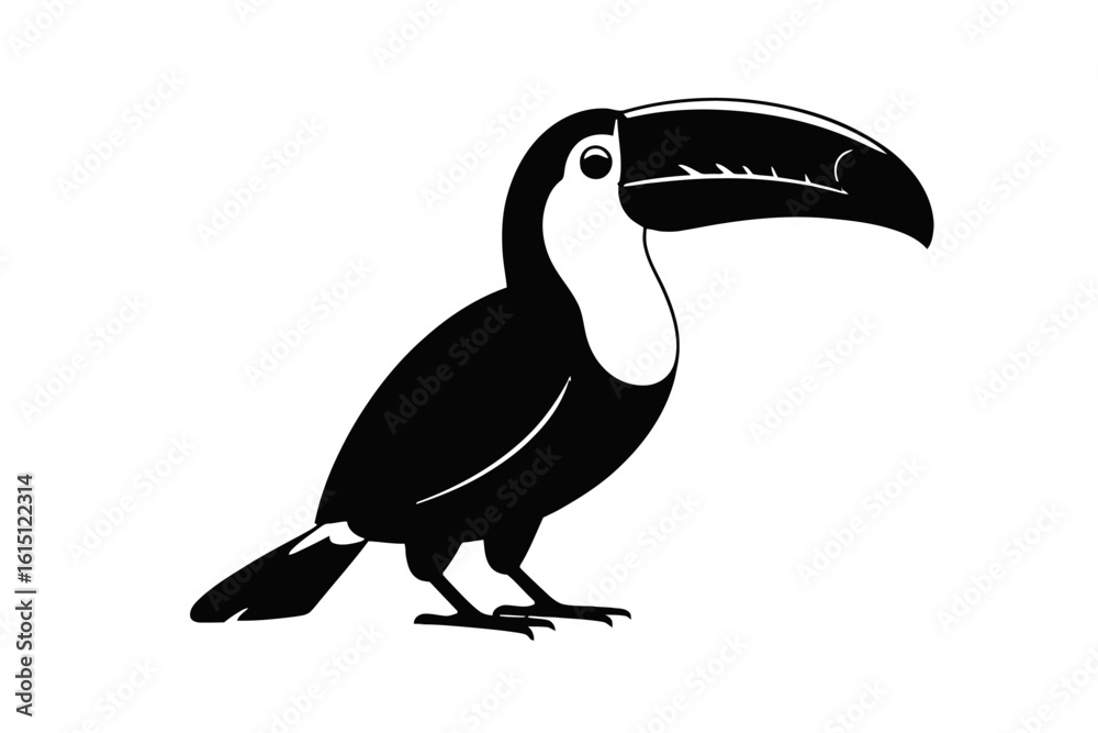Fototapeta premium Toucan Bird Silhouette tropical exotic
