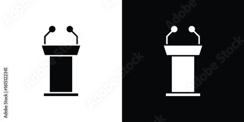 Lectern icon, vector flat icon. Flat illustration.