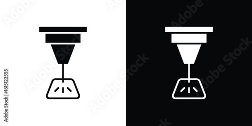 Laser machine icon, vector flat icon. Flat illustration.