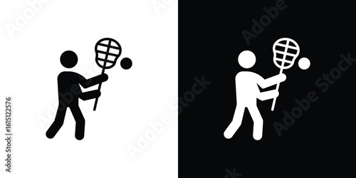 Lacrosse icon, vector flat icon. Flat illustration.