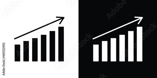 Increasing stocks icon, vector flat icon. Flat illustration.