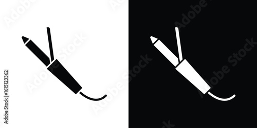 Hair curler icon, vector flat icon. Flat illustration.