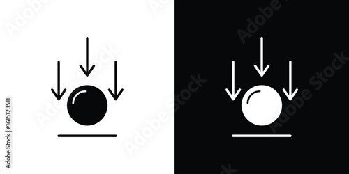 Gravity icon, vector flat icon. Flat illustration.