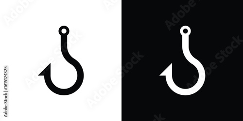 Fishing Hook icon, vector flat icon. Flat illustration.