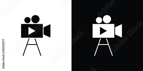 Film making icon, vector flat icon. Flat illustration.