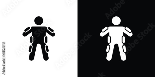 Exoskeleton icon, vector flat icon. Flat illustration.