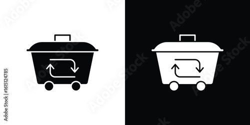 Dumpster icon, vector flat icon. Flat illustration.
