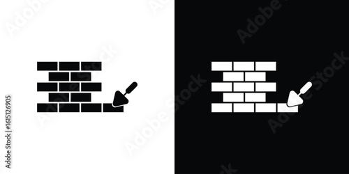 Brickwork icon, vector flat icon. Flat illustration.