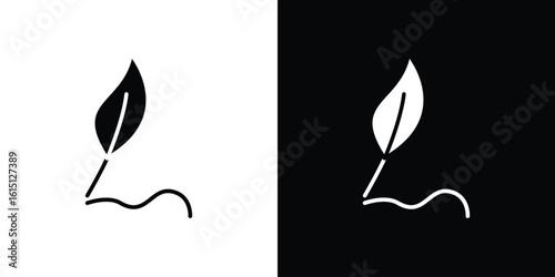 Author signs, vector flat icon. Flat illustration.