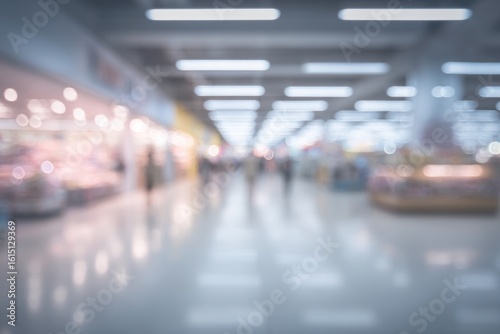 Wallpaper Mural Abstract blurred airport terminal interior with bokeh lights Torontodigital.ca