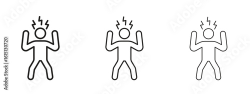 Angry human icon. Simple element illustration. Can be used for web and mobile.