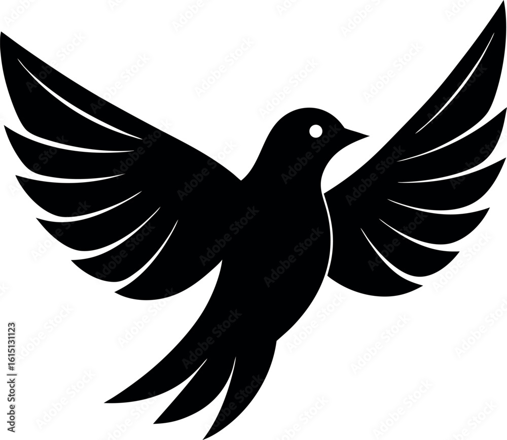 Obraz premium Dove Silhouette icon