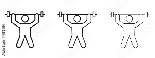 Weightlifter icon. Simple element illustration. Can be used for web and mobile.