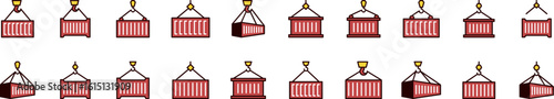 Bundle of Filled Color Icons of Building Block. Minimalistic Linear Pictogram for Web and Graphic Design, Apps, Banners, Social Network and Cards