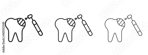 Tooth filling icon. Simple element illustration. Can be used for web and mobile.