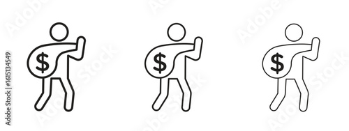 Robbery icon. Simple element illustration. Can be used for web and mobile.