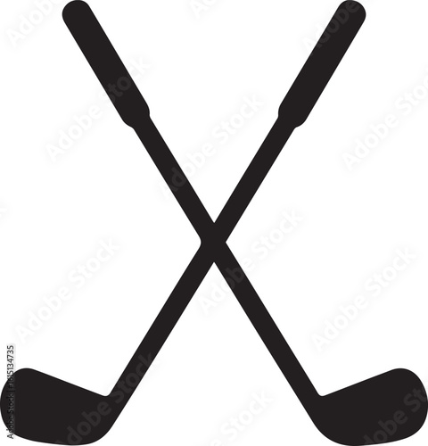 Classic Crossed Golf Clubs Emblem Sports Icon for Golfing Enthusiasts and Club Memberships Golf Tournament