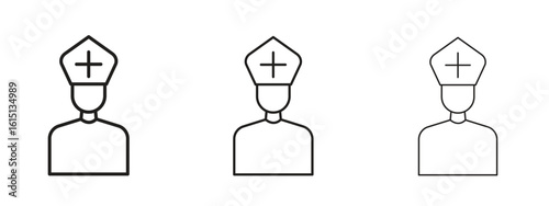Pope icon. Simple element illustration. Can be used for web and mobile.